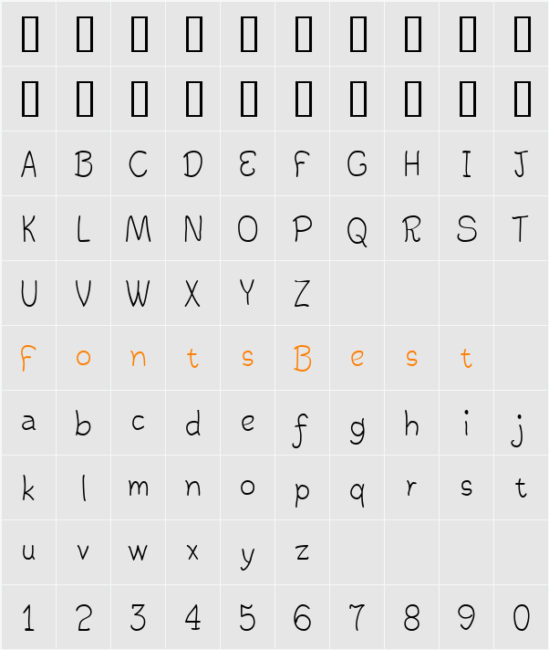 Argenta Character Map