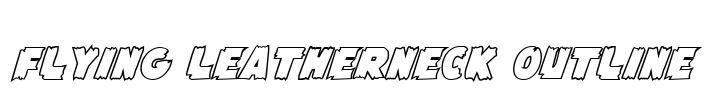 Flying Leatherneck Outline Font Image