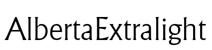 AlbertaExtralight Font Image