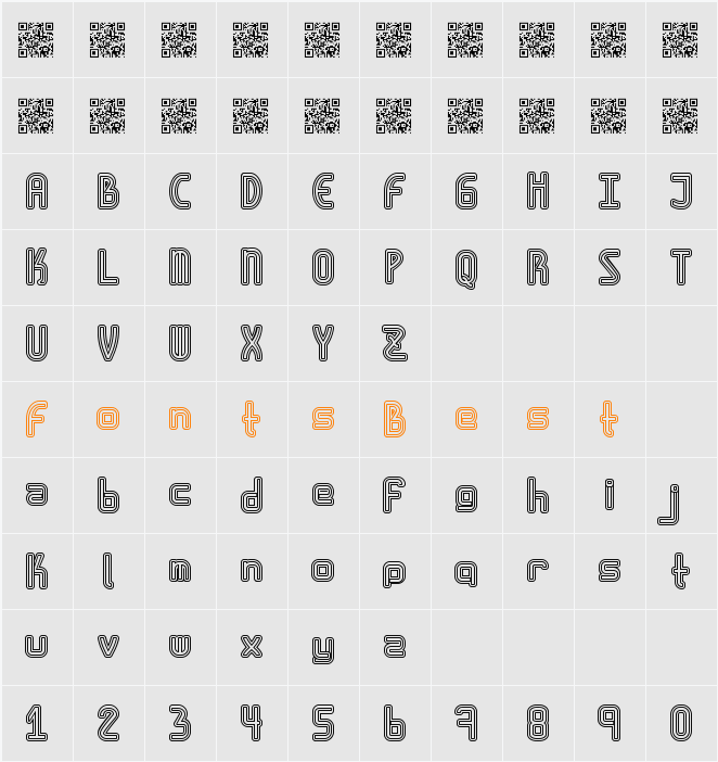 AmplitudesDoubleStroke Character Map