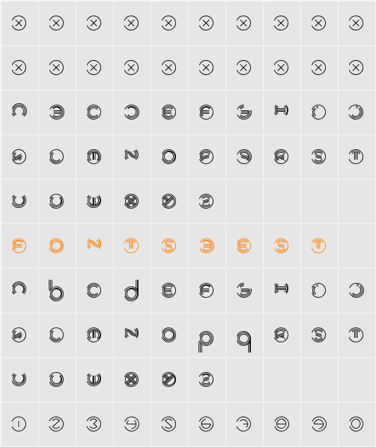 Modern Ringflash Character Map