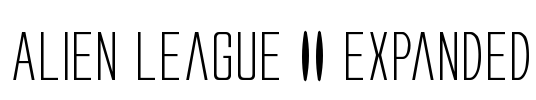 Alien League II Expanded Font Image