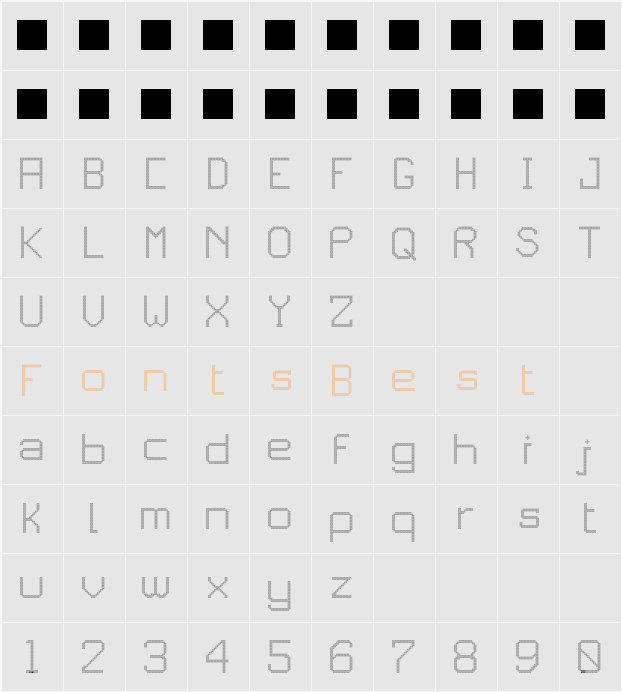 JD Pinwheel Character Map