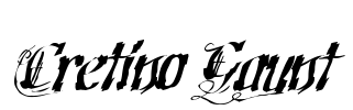 Cretino Gaunt Font Image