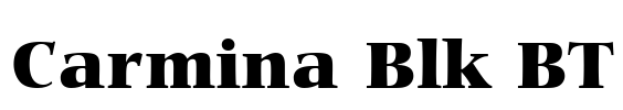 Carmina Blk BT Font Image