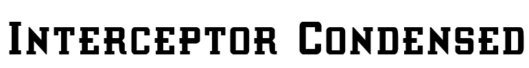 Interceptor Condensed Font Image