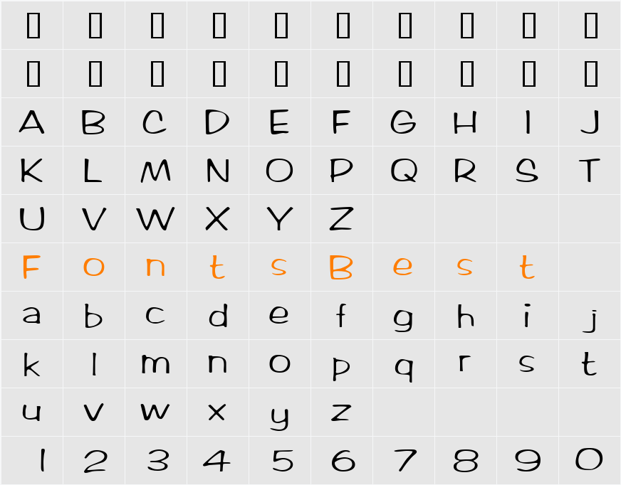 CandooSSi Character Map