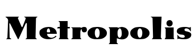 Metropolis Font Image