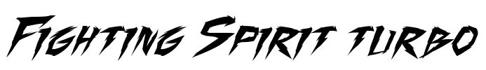 Fighting Spirit turbo Font Image