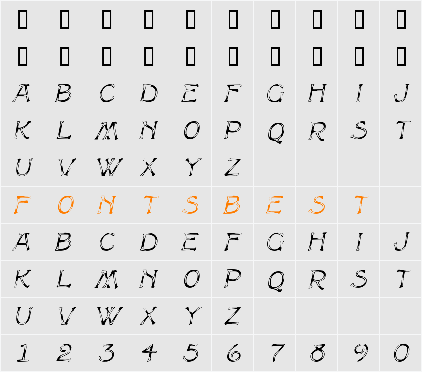 CammyCapsDisplay Character Map