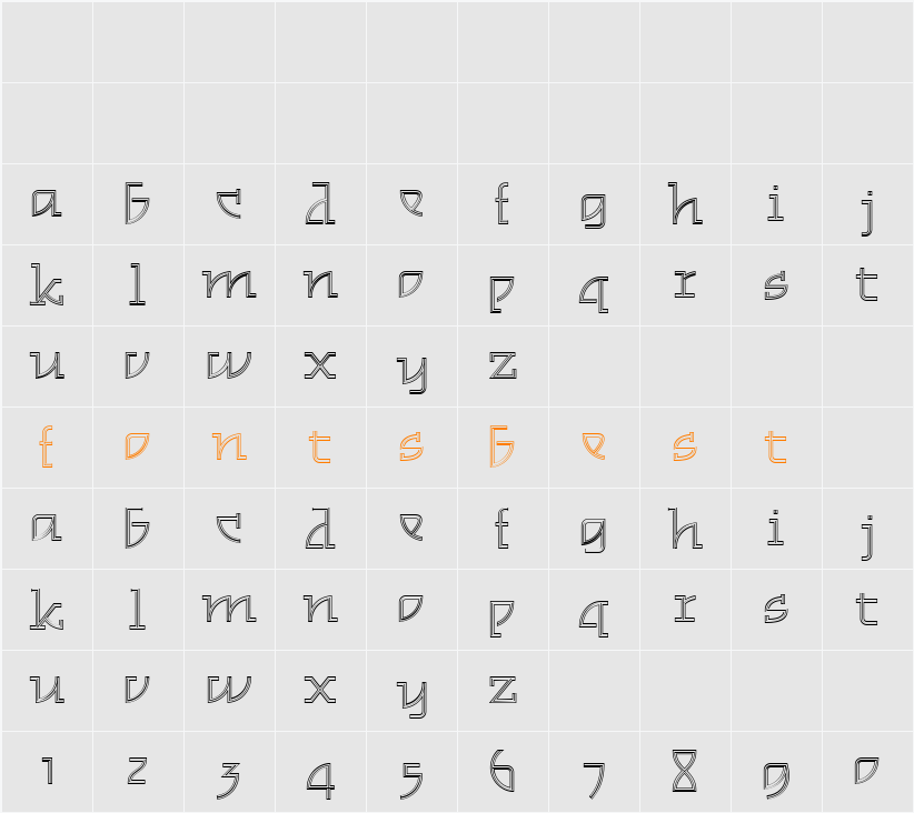 CambridgePinstripeNF Character Map