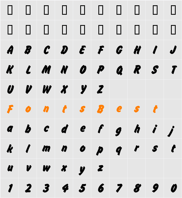 Falcon-Poster Character Map