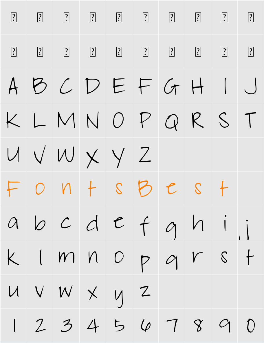 DJB Elliephont Character Map