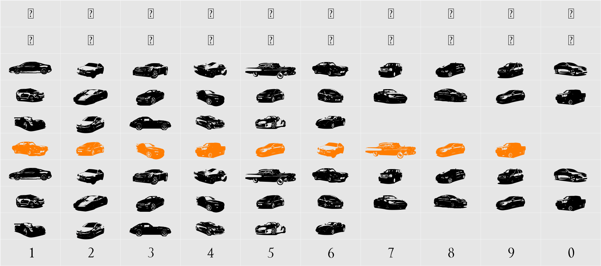 Famous Cars Character Map