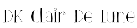 DK Clair De Lune Font Image