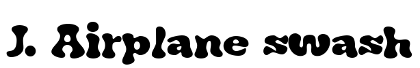 J. Airplane swash Font Image