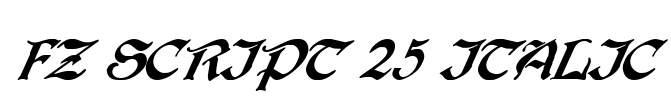 FZ SCRIPT 25 ITALIC