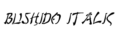 Bushido Italic Font Image