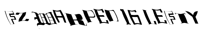 FZ WARPED 16 LEFTY Font Image