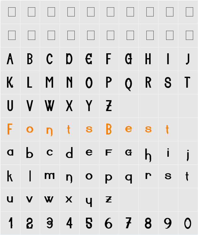 Aiuruoca Character Map