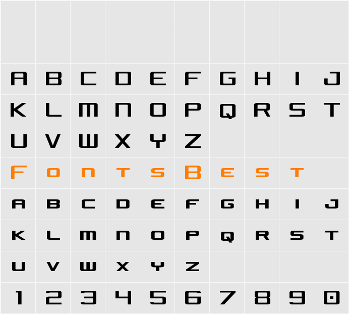 Concielian Jet Condensed Character Map