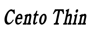 Cento Thin Font Image