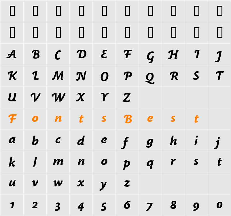 CronosMM Character Map