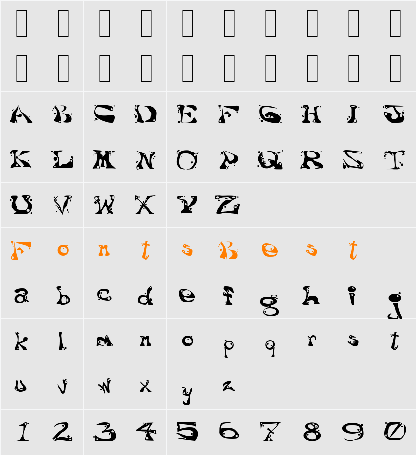 AajaxSurrealFreak Character Map