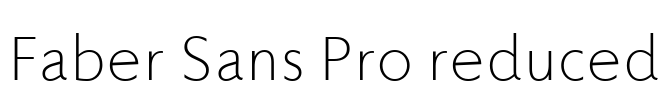 Faber Sans Pro reduced Font Image