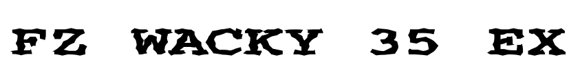 FZ WACKY 35 EX Font Image