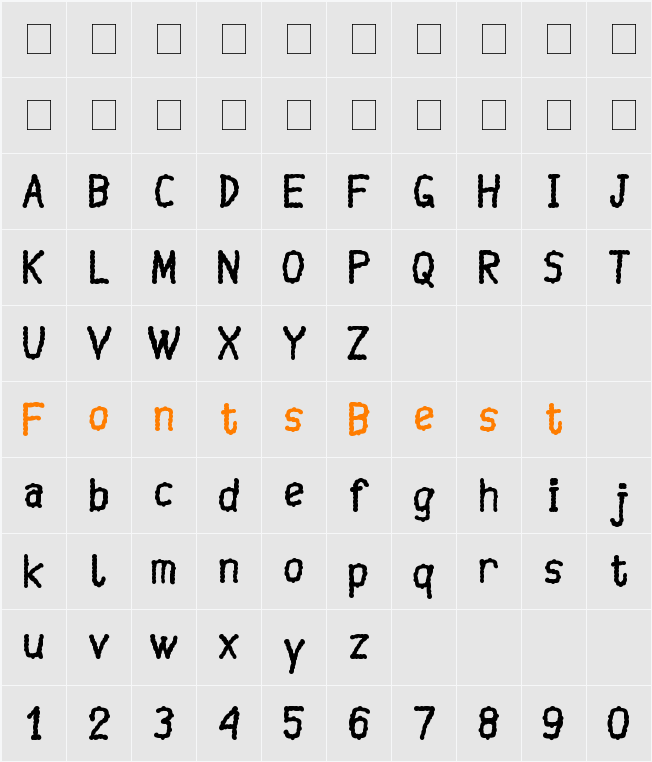 Mayuragifkas Italic Character Map