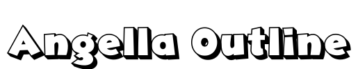 Angella Outline Font Image