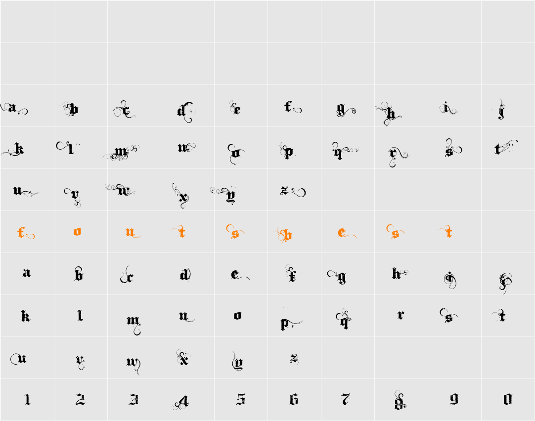 Ithornët Character Map