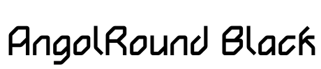 AngolRound Black Font Image