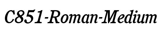 C851-Roman-Medium Font Image