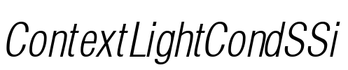 ContextLightCondSSi Font Image