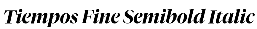 Tiempos Fine Semibold Italic Font Image