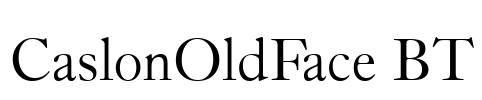 CaslonOldFace BT Font Image