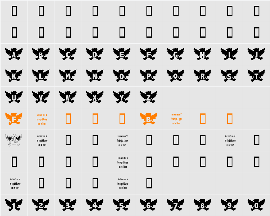 Angel Bear Character Map