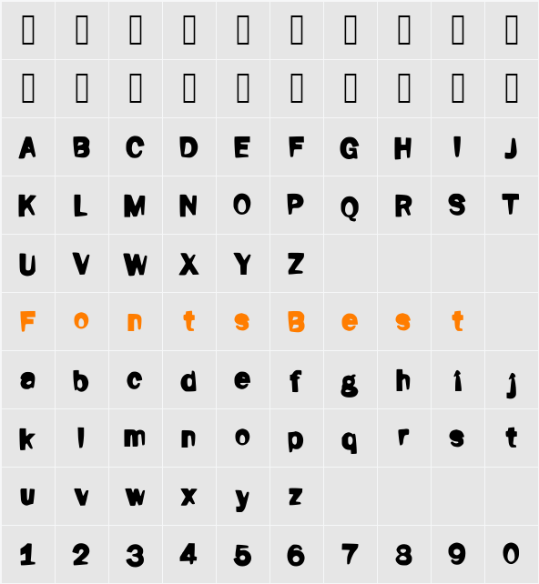 Fati Character Map