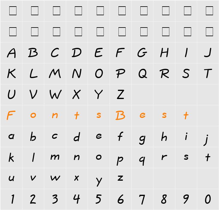 Informa SSi Character Map