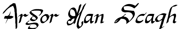 Argor Man Scaqh Font Image