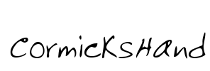 CormicksHand Font Image