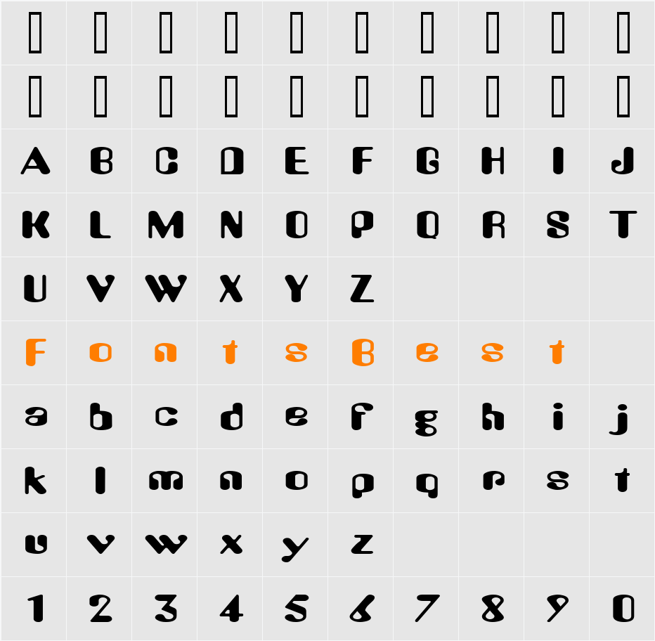 Amos Extended Character Map