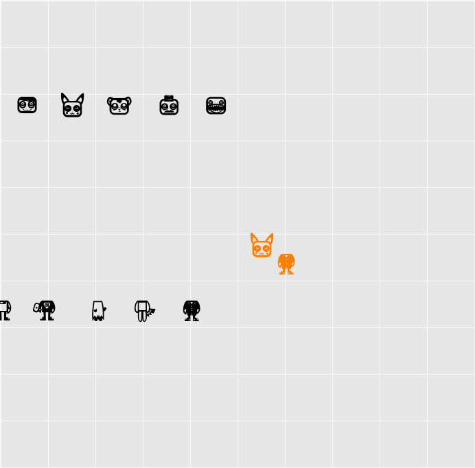 COMANDO X Character Map