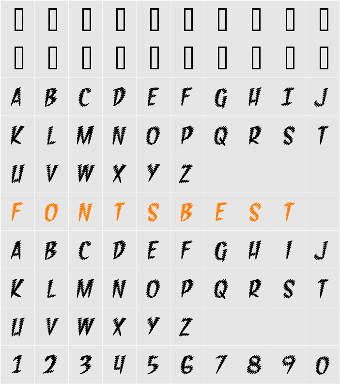 Feedback BB Character Map