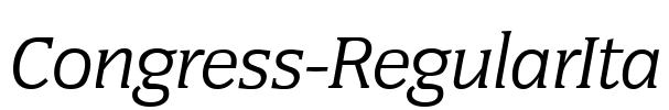 Congress-RegularIta Font Image