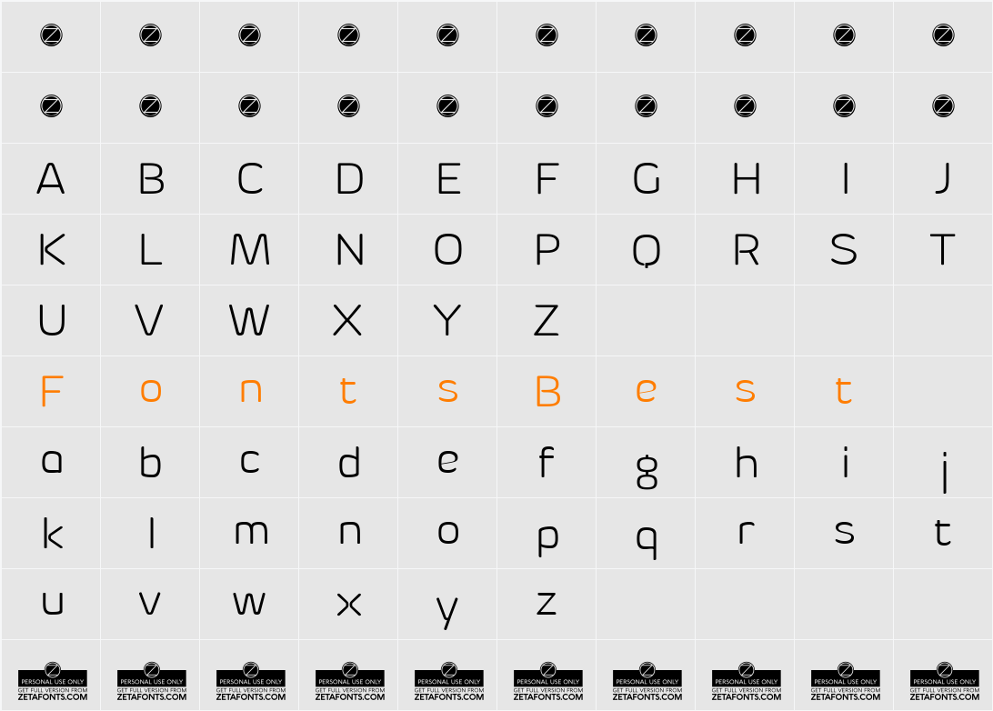 Byom Character Map