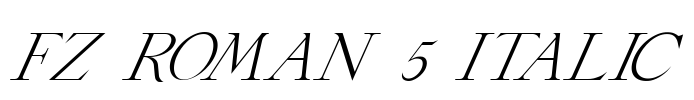 FZ ROMAN 5 ITALIC