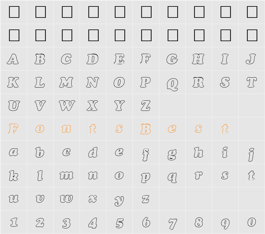 Cookie Hollow Character Map